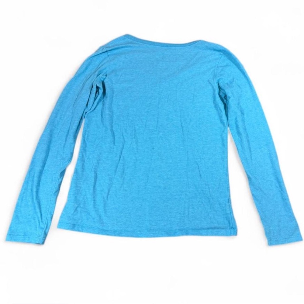Nike Dri-FIT Long Sleeve Athletic Top – Women’s Medium blue v neck - Picture 3 of 6